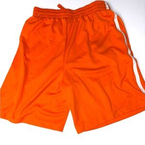 Nike boys Orange dri-fit Athletic Shorts with White Stripe XL